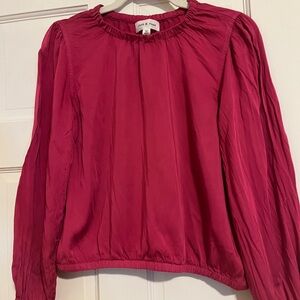 Cloth & Stone pink long-sleeve top